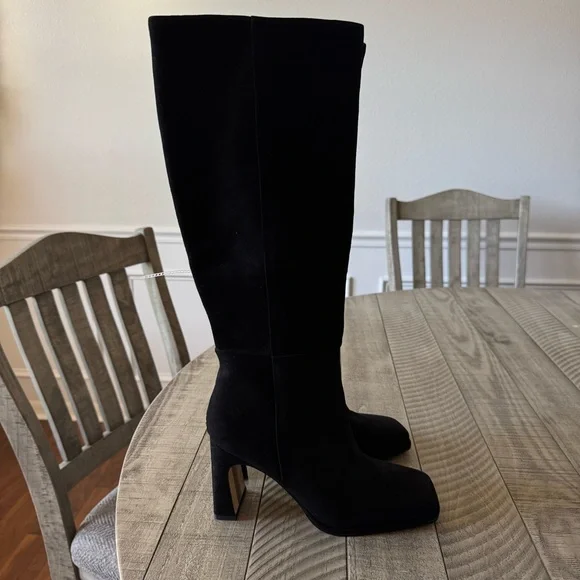 NWT SAM EDELMAN ISSABEL BOOT BLACK SUEDE SZ 7,5 - Picture 5 of 13
